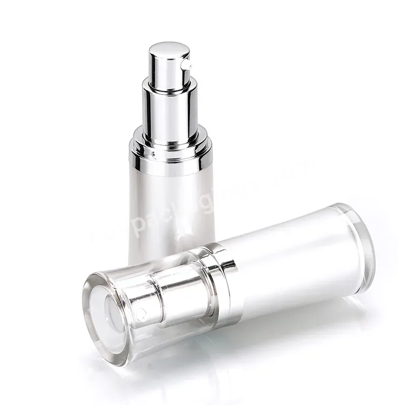 Factory Direct Sale Silver Edge Acrylic Cosmetic Packaging Bottles 30ml Lotion Bottle With Lid
