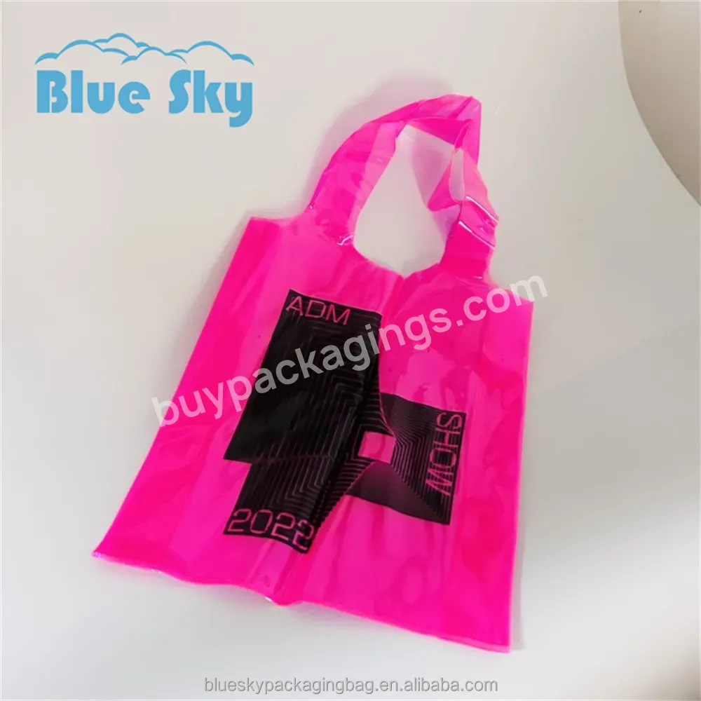 Factory Direct Sale Transparent Holographic Iridescent Shopping Bags Pvc Tpu Plastic Clear Tote Bags