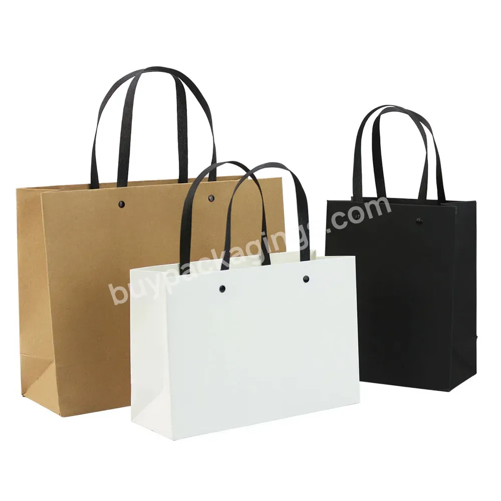 Factory Direct Sales Cowhide Paper Clothing Tote Bag Solid Color Gift Shopping Bag