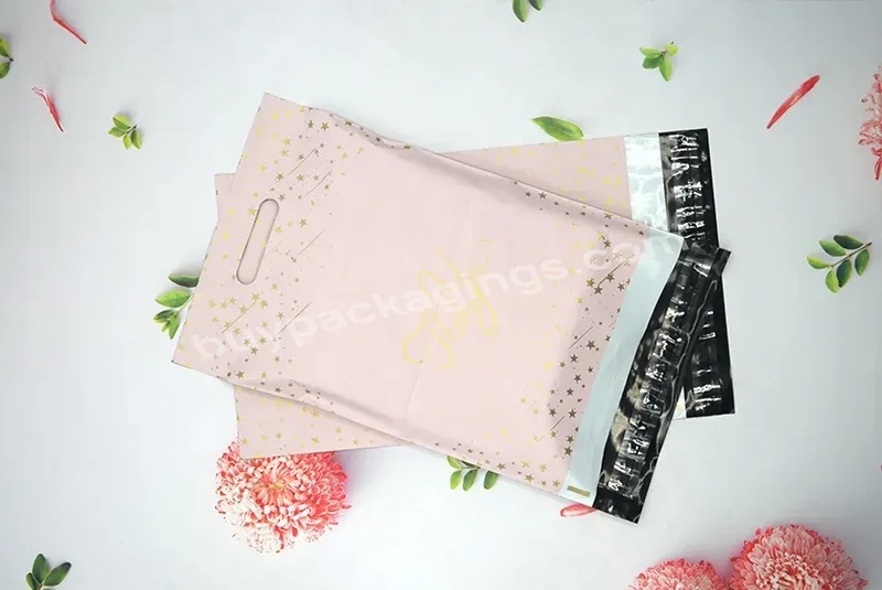 Factory Direct Sales Gold Thank You With Star Pink Thank You Bag Courier Envelope Bag Poly Mailer Bag With Handle For Shipping - Buy Mail Poly Mailer Mailing Bags,Mailing Bag Padded,Thank You Mail Bags.