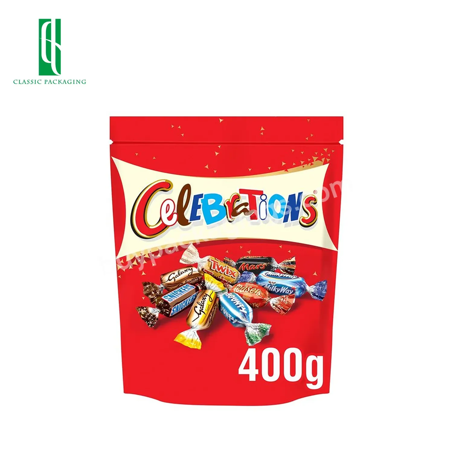 Factory Direct Smell Proof Food Grade Custom Printed Chocolate Mylar Bag Small With Zipper