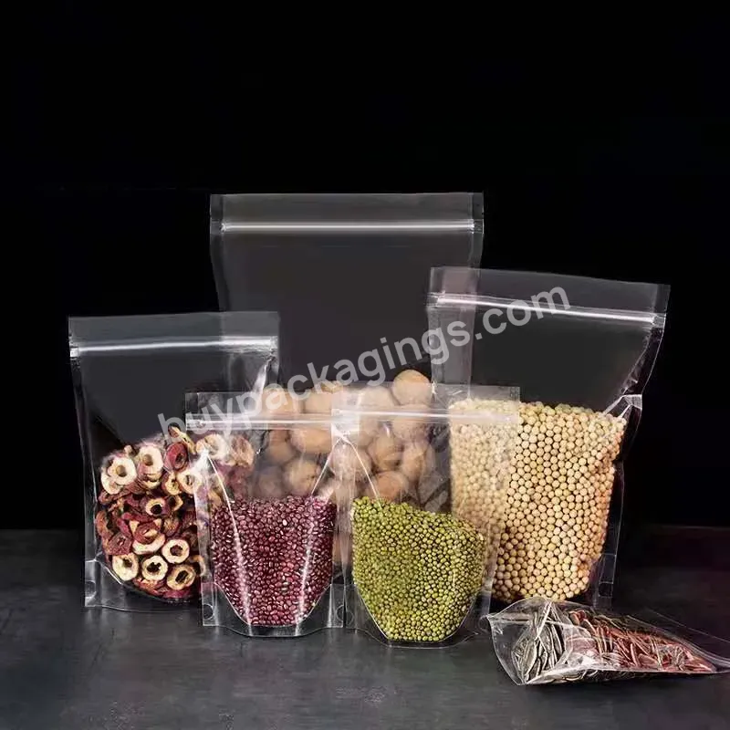 Factory Direct Store Opp/cpp Custom Candy Zipper Bag Stand Up Pouch Transparent Plastic Packaging Bags