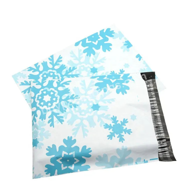 Factory Direct Supply Blue Snowflake 25.5*29+4 Mailing Bag Thickened Shipping Bag Envelope Bag For Shipping