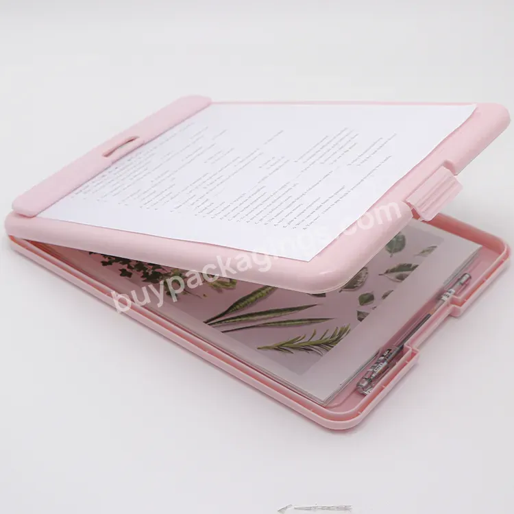 Factory Directly New Style Metal Clip Board File Folder Large Capacity Writing Document Nursing Plastic Storage Clipboard Case