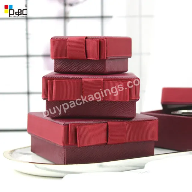 Factory Directly Valentines Jewelry Ring Necklace Box Shiny Special Paper Cardboard Earring Case Mixed Color Watch Boxes