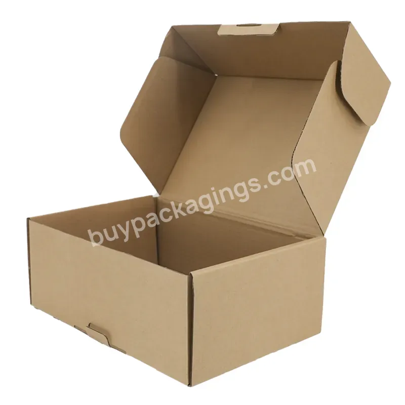 Factory Eco Friendly Kraft Carton Blank Brown Kraft Paper Shipping Box Mailer Recycled Paper Tuck Top Clothes Storage Boxes