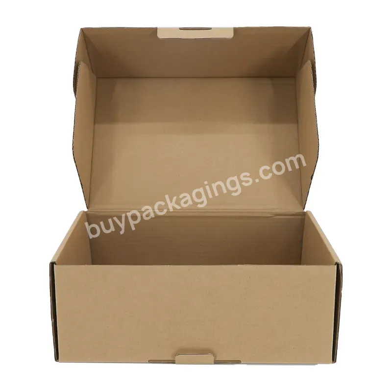 Factory Eco Friendly Kraft Carton Blank Brown Kraft Paper Shipping Box Mailer Recycled Paper Tuck Top Clothes Storage Boxes