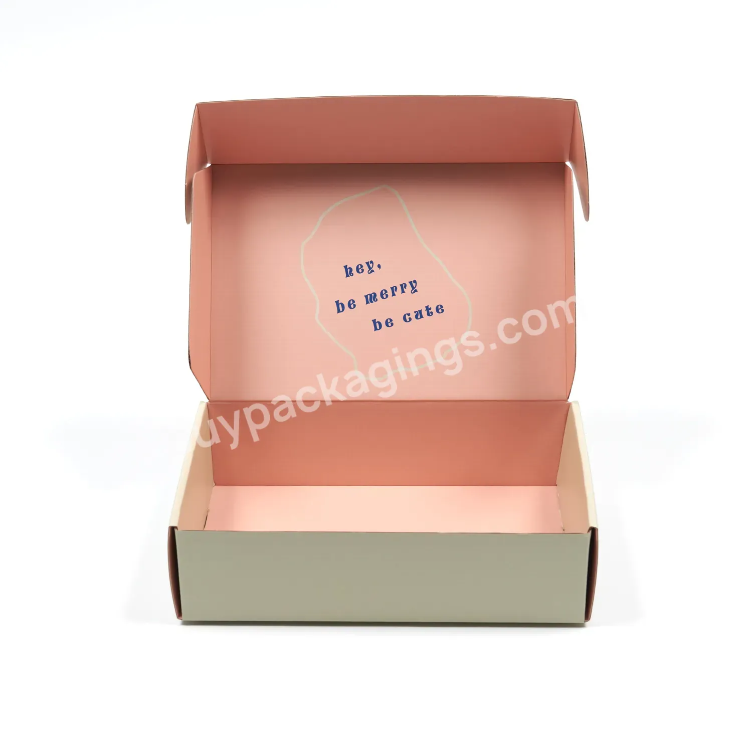 Factory Eco Friendly Recyclable Carton Kraft Paper Shipping Box Mailer Gift Paper Boxes With Handle