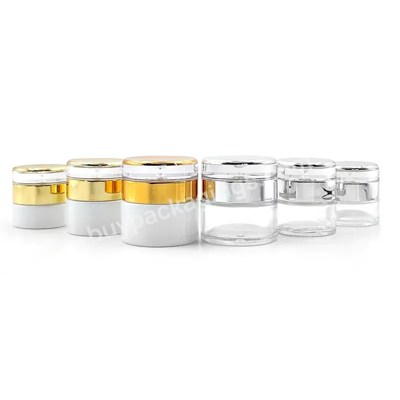 Factory Glass Cosmetic Jars Silver Cosmetic Cream Jar Mockup Face Care Cream Container White Packaging Design