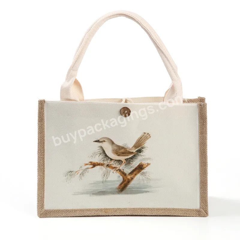 Factory Handle Plain New Jute Bag Shopping Gift Logo Custom Burlap Bag