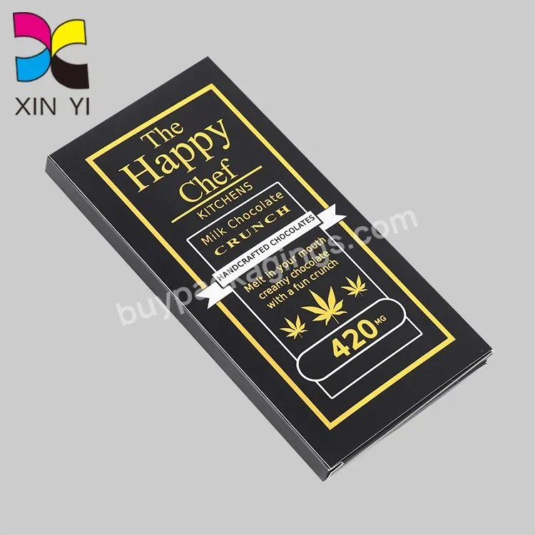 Factory High Quality Custom Logo Aluminum Foil Paper Box Chocolate Bar Packaging Box