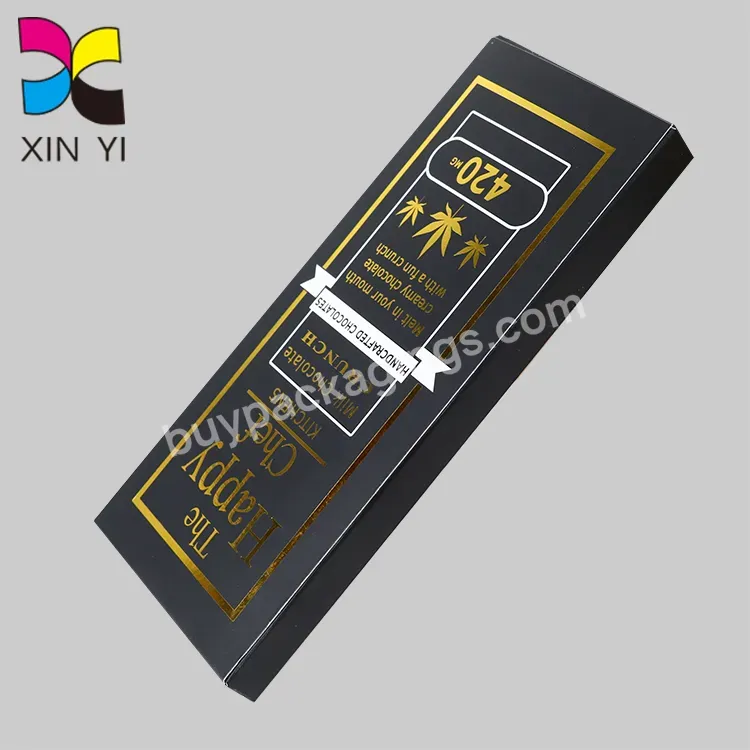 Factory High Quality Custom Logo Aluminum Foil Paper Box Chocolate Bar Packaging Box