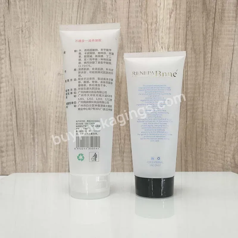 Factory Hot Sale 100g 120g 150g Pe Tube Body Lotion Hand Cream Cleanser Packaging Tube With Luxury Acrylic Electroplating Cover