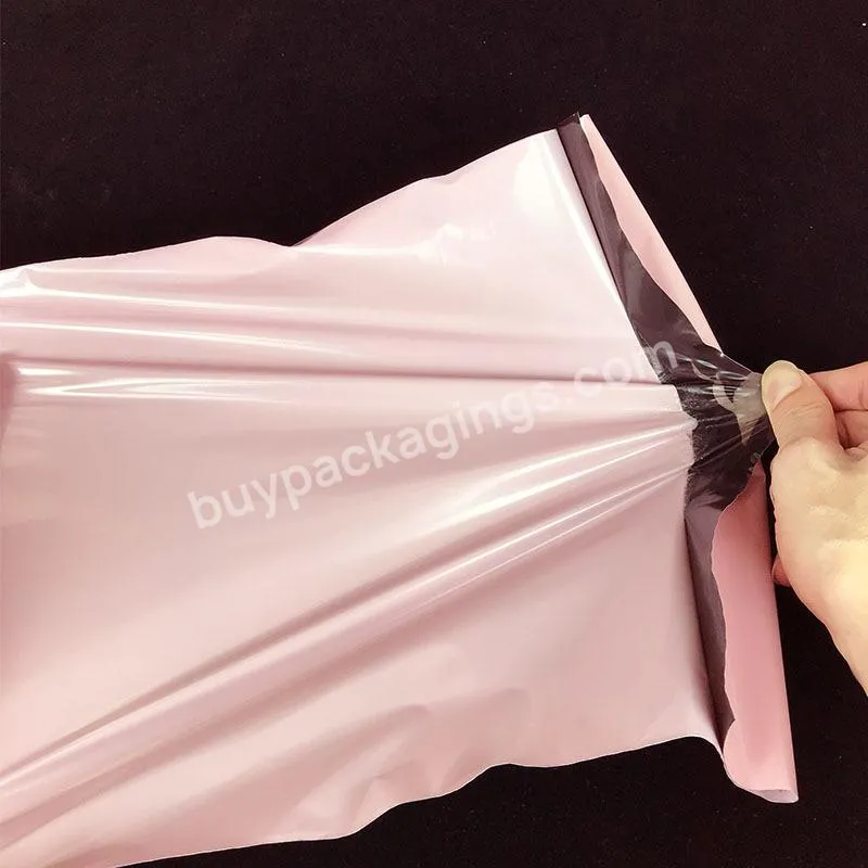 Factory Hot Sale Customize Logo Underwear Package Pink Handle Poly Mailing Bag for Clothing Package