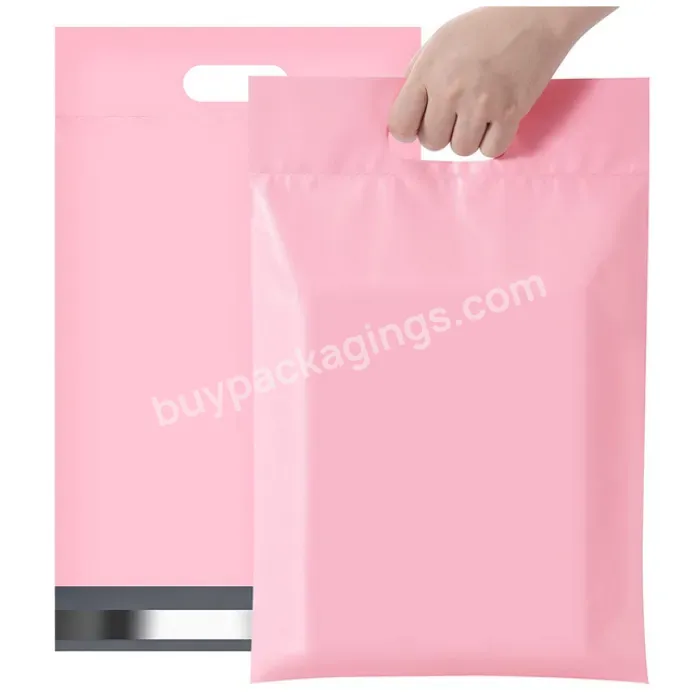 Factory In-store Pink Packaging Bag Custom Poly Mailers Shipping Bags Postage Envelops Polybags For Clothing Box