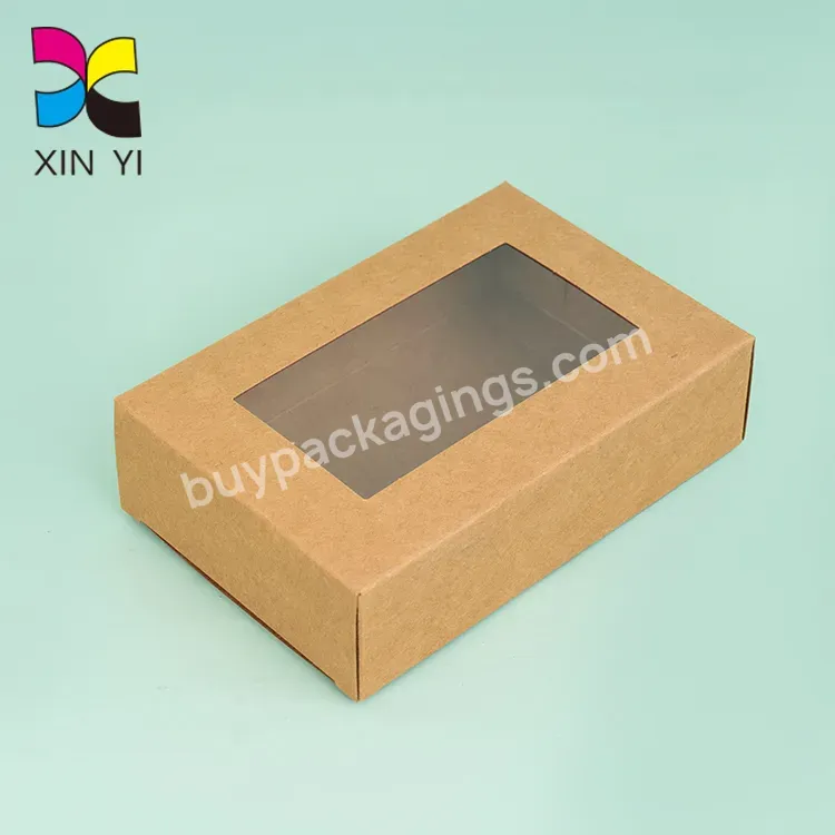 Factory Kraft Paper Boxes For Home Made Soap With Window/custom Soap Paper Box