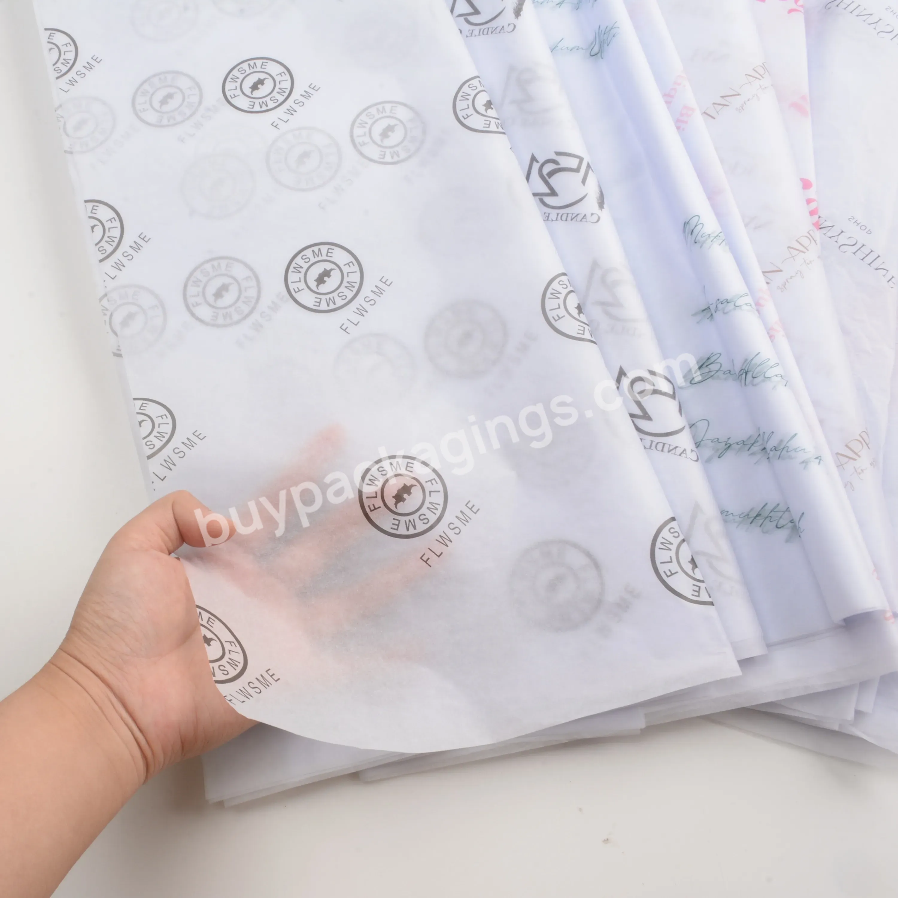 Factory-made Custom Foil-stamped Tissue Paper Garment Wrapping Paper