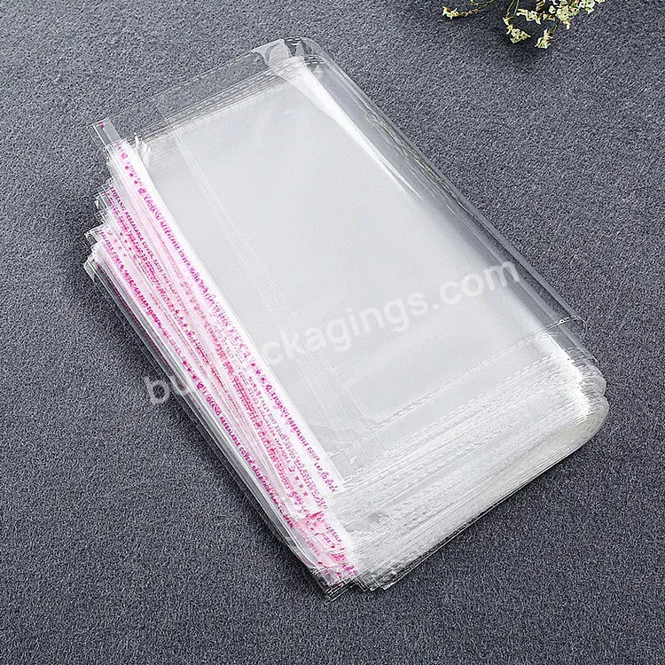 Factory Manufacturer Price Customized Packaging Transparent Clear Opp Plastic Bag With Self Adhesive