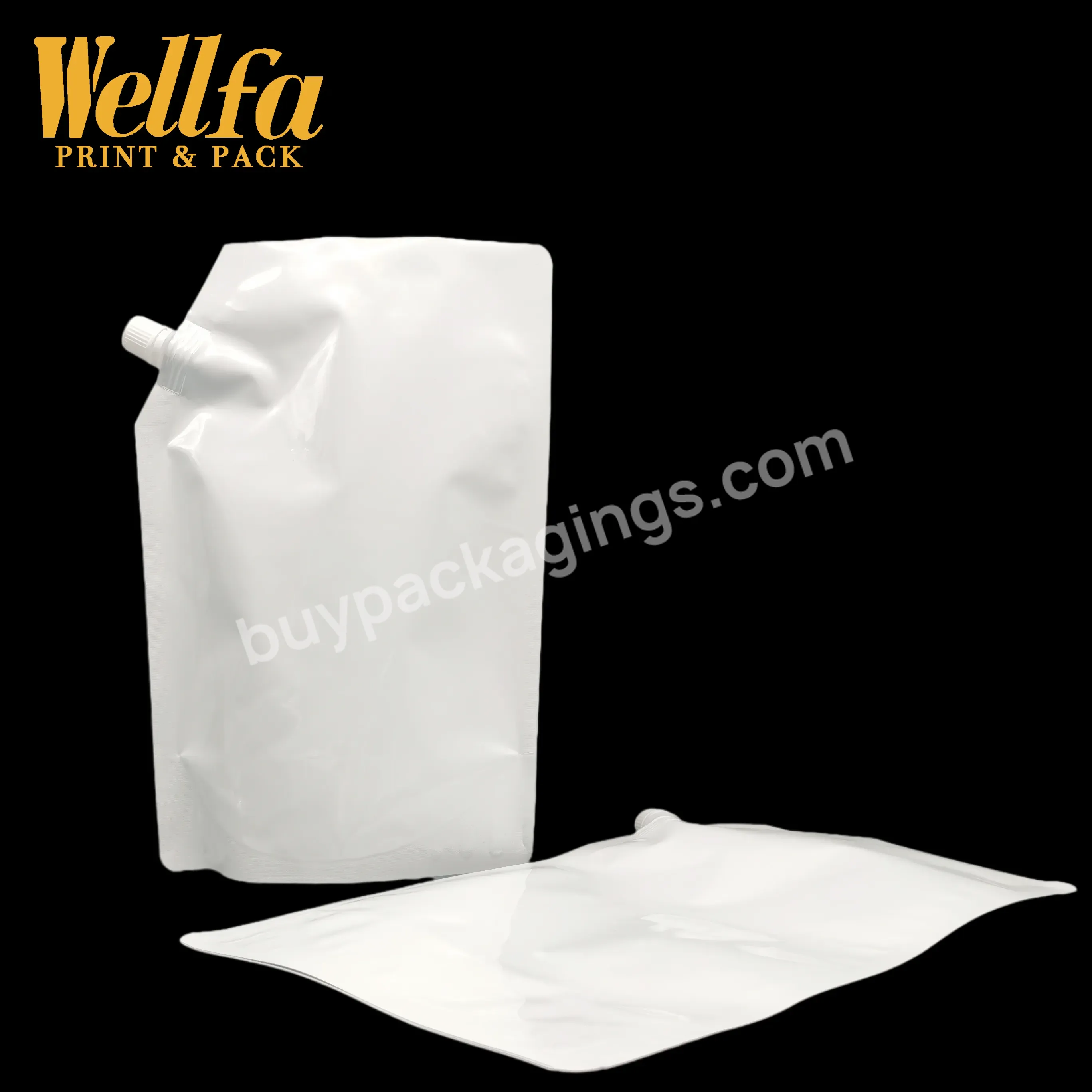 Factory Oem 1kg 2kg 3kg Custom Printed Logo Glossy Surface Plastic Stand Up Spout Water Packaging