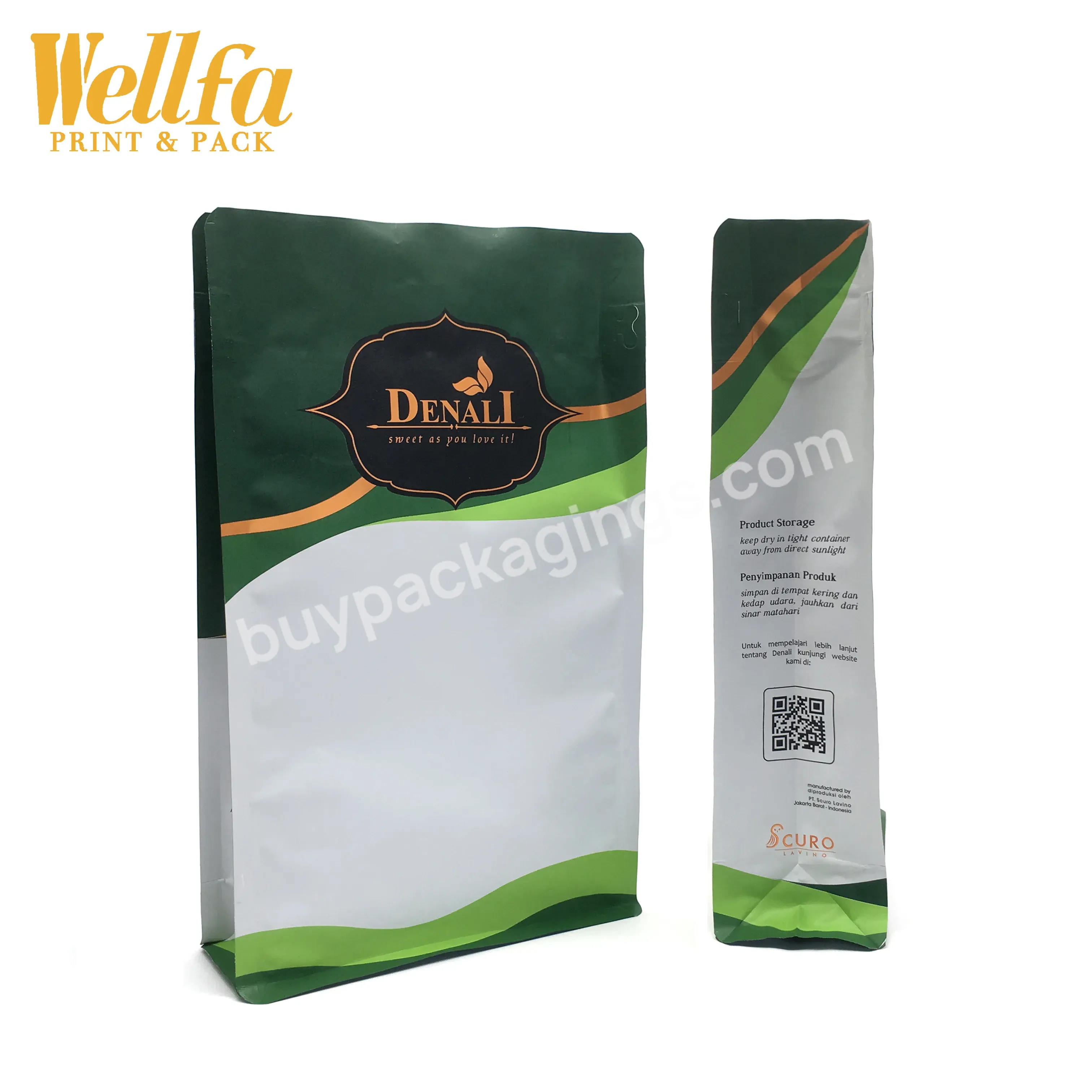 Factory Oem Bolsas De Cafe 250g500g1kg Custom Resealable Flat Bottom Flexible Packaging For Chocolate Powder Ground Coffee Bags