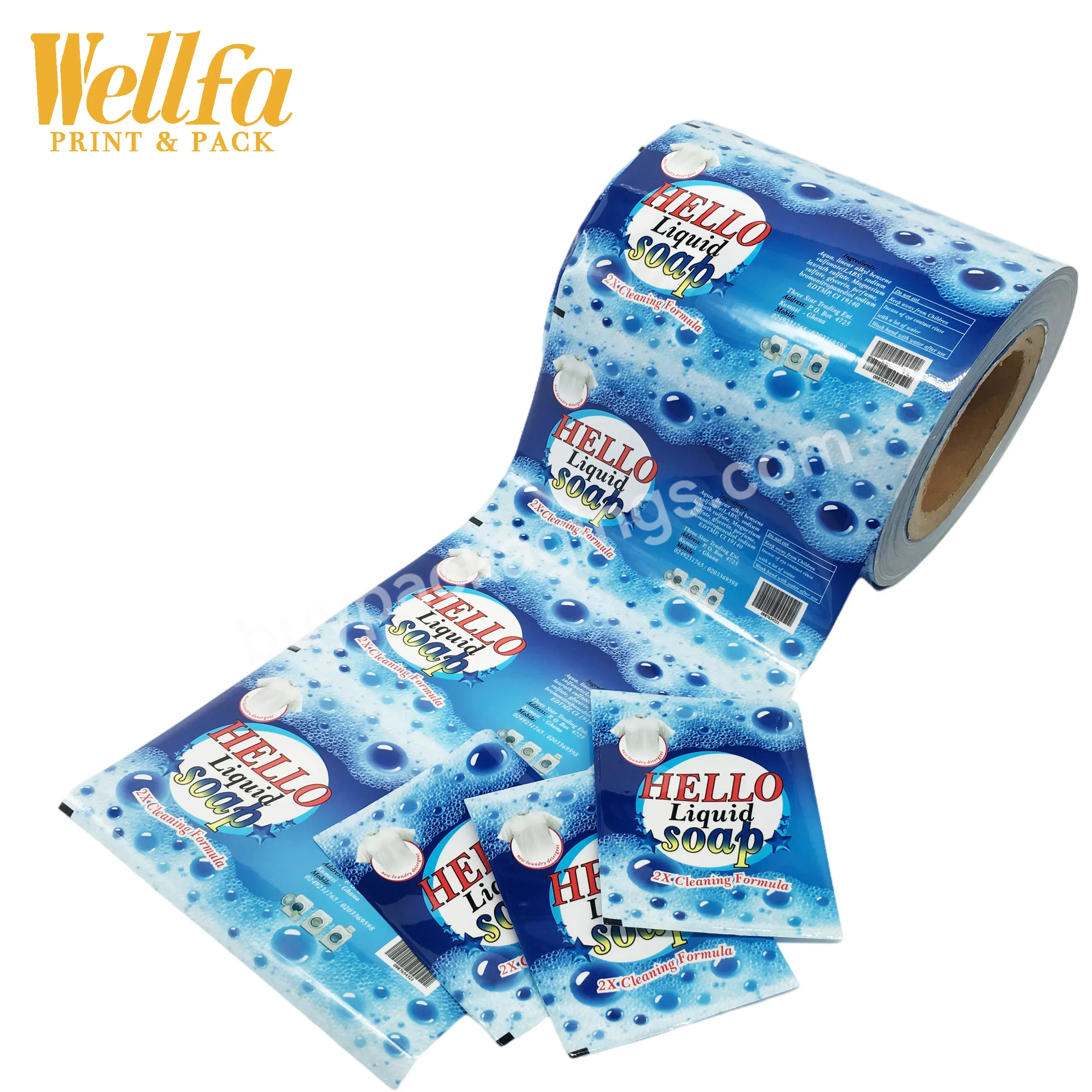 Factory Oem Custom Pet Washing Powder Package Lamination Plastic Film Rolls