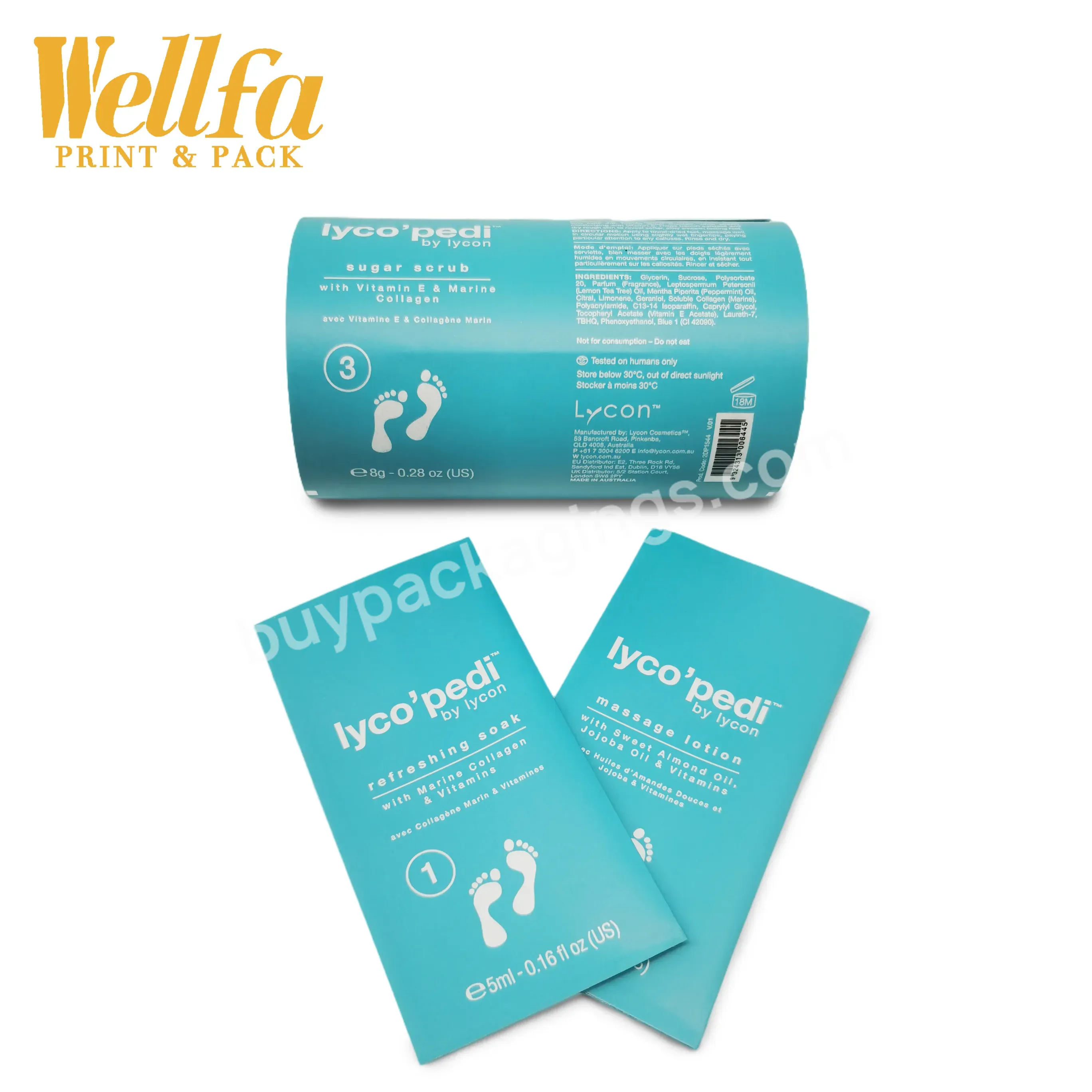 Factory Oem Custom Printed Logo Plastic Aluminum Foil Auto Packaging Film Medical Pouch For Patches