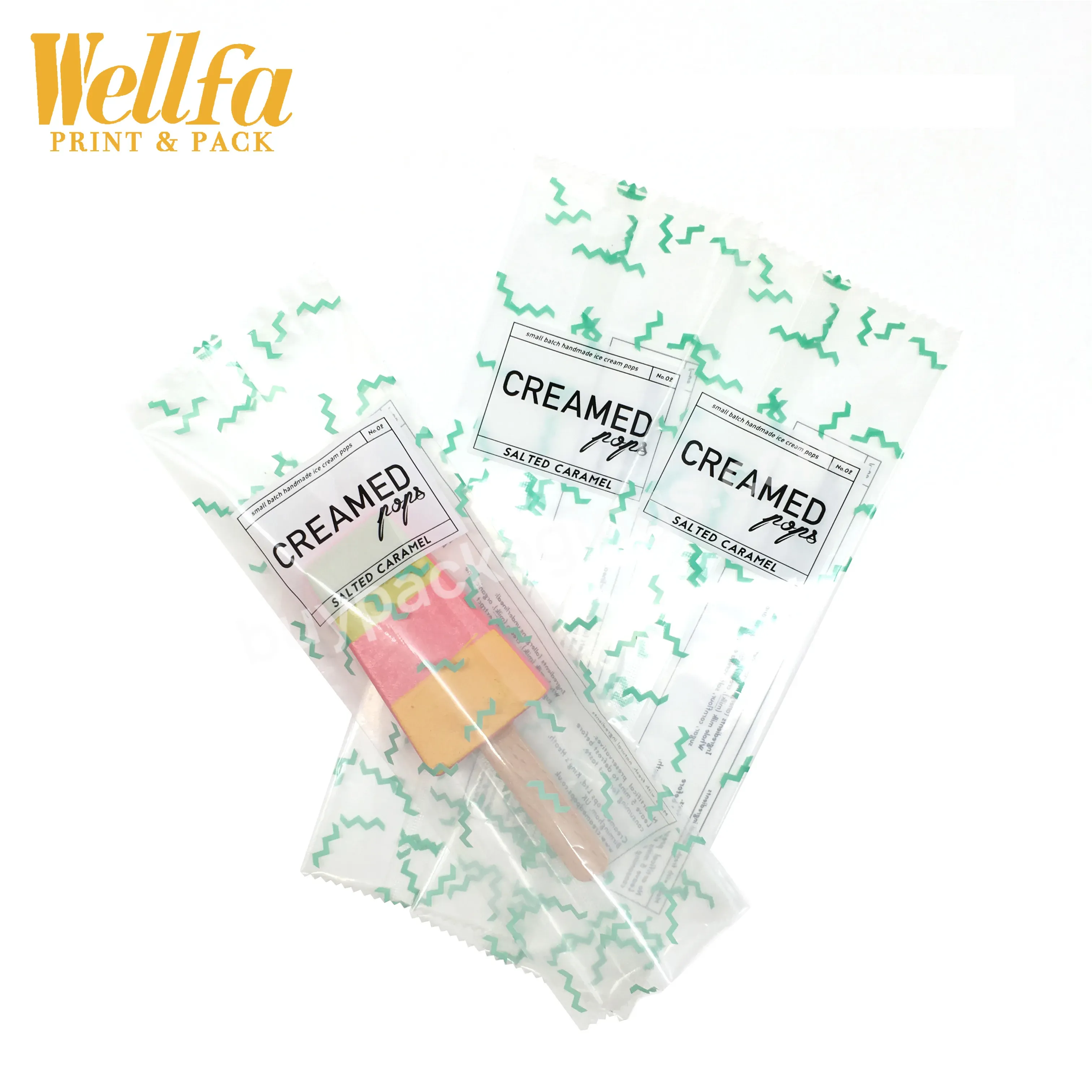 Factory Oem Customized Ice Pop Popsicle Printed Wrapper Plastic Heal Seal Frozen Disposable Biodegradable Packaging Bag