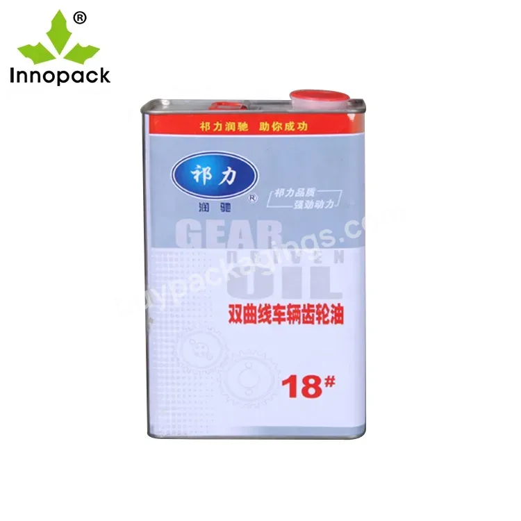 Factory Outlet F-style 3l Rectangular Metal Tin Can For Solvent Paint Oil Hot Sale On Line