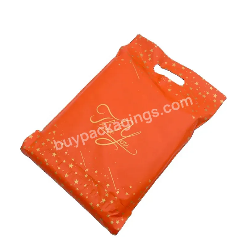 Factory Outlet Orange Thank You Pattern Handle Mailing Bags Envelope Bags