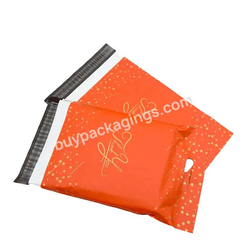 Factory Outlet Orange Thank You Pattern Handle Mailing Bags Envelope Bags - Buy Orange Thank You Pattern Shipping Bags,In Stock Orange Thank You Pattern Clothing Bags,Poly Envelope Bags With Handle.