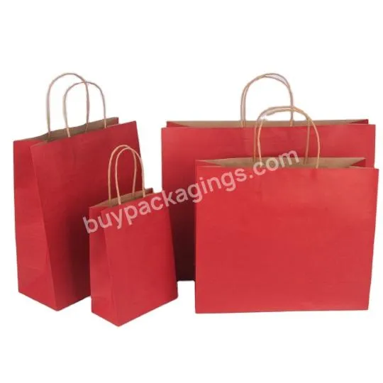 Factory Outlet Reasonable Price Customized Logo Thick Favorable Kraft Paper Bags With Paper Ropes