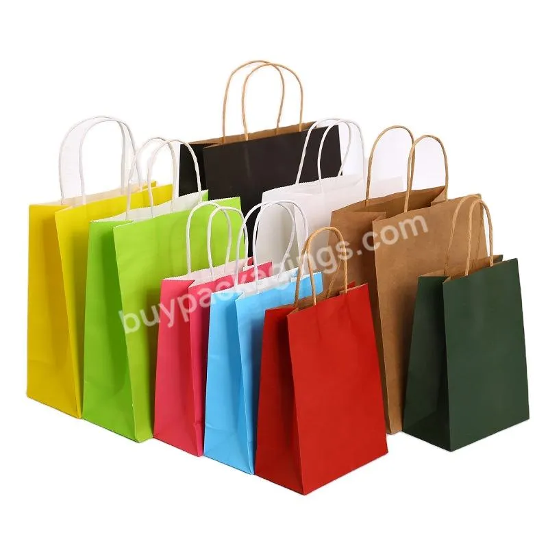 Factory Outlet Reasonable Price Customized Logo Thicken Favorable Kraft Paper Bags With Paper Ropes