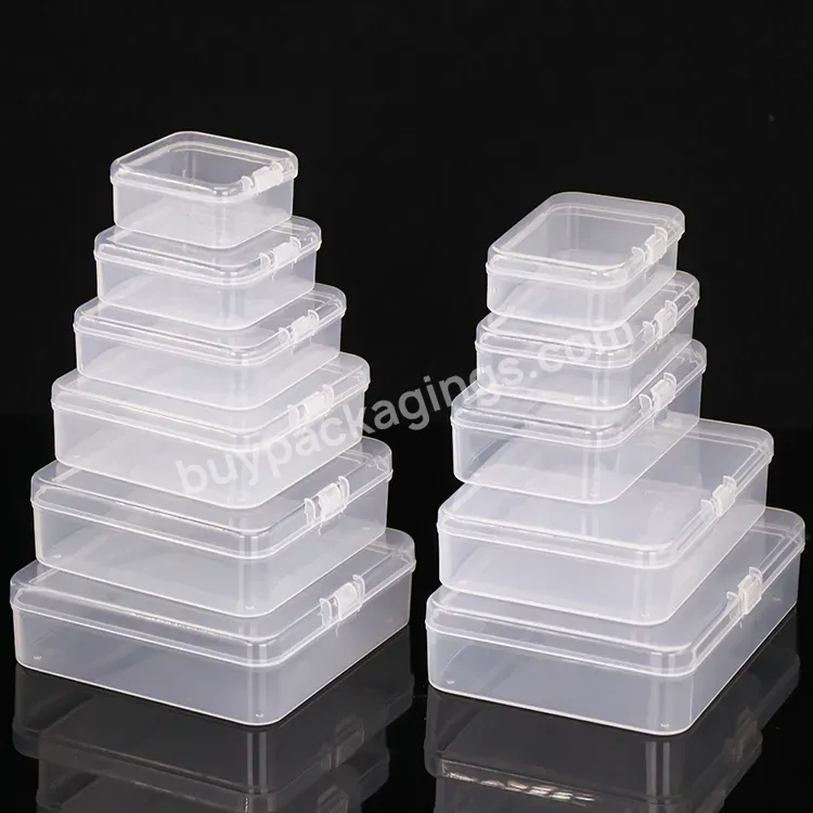 Factory Pp Plastic Tool Box Customized Packaging Beads Clips Earrings Jewelry Earplugs Storage Box Small Plastic Box With Hook