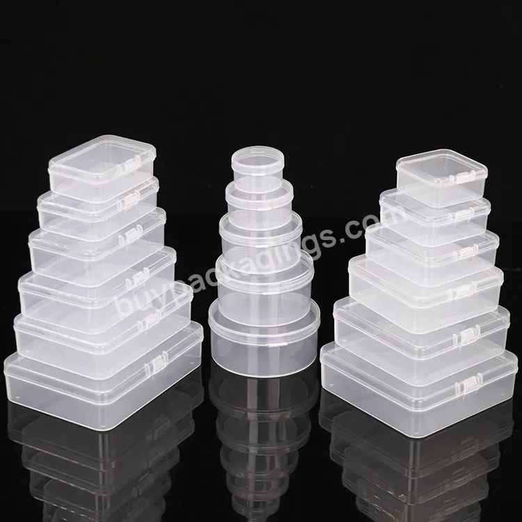 Factory Pp Plastic Tool Box Customized Packaging Beads Clips Earrings Jewelry Earplugs Storage Box Small Plastic Box With Hook