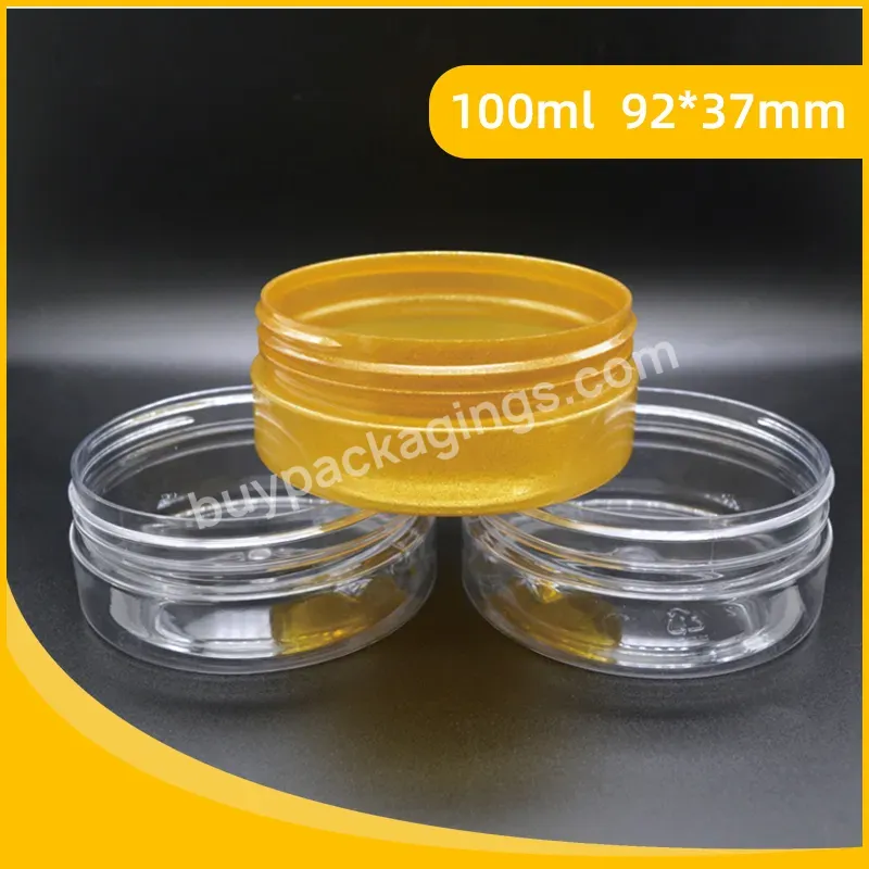 Factory Price 100ml Empty Plastic Pet Jars For Cosmetics With Screw Cap