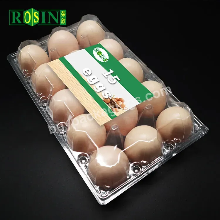 Factory Price 15 Holes Pvc/pet Clear Disposable Plastic Blister Packaging Trays Egg