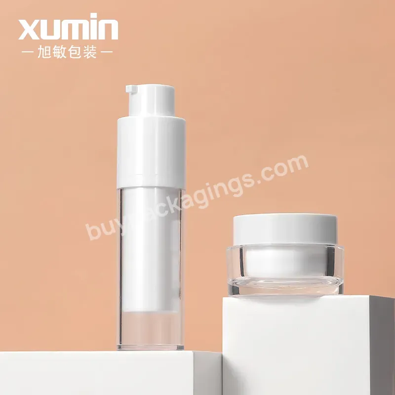 Factory Price 15ml 30ml 50ml 30g Acrylic Lotion Luxury White Serum Matte Pp Silver Pump Cream Jar Airless Pump Bottle - Buy Airless Bottle And Jar,15g 30g 50g Acrylic Airless Cream Jar,High Quality Acrylic Plastic Empty Lotion Pump Bottle 30ml Airles