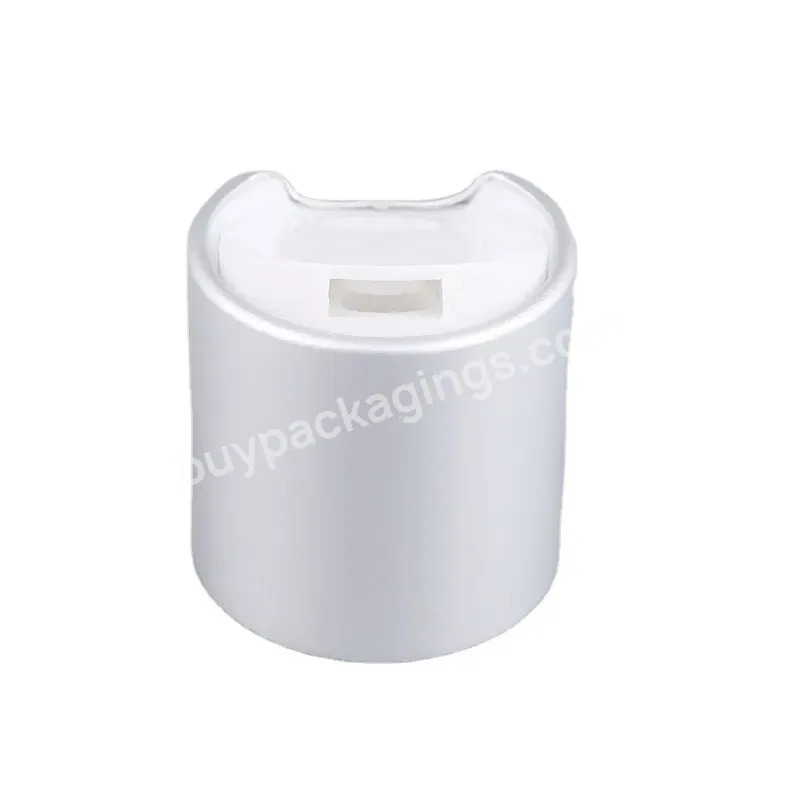 Factory Price 20/410 24/410 Silver Plastic Disc Flip Top Cap Screw Lid Shampoo Bottle Packaging