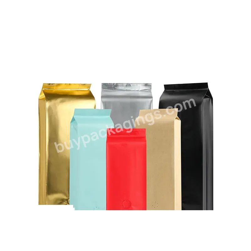 Factory Price 250g 500g 1kg Side Gusset Packaging Bags Aluminum Foil Coffee Bean Bag Tea Packaging
