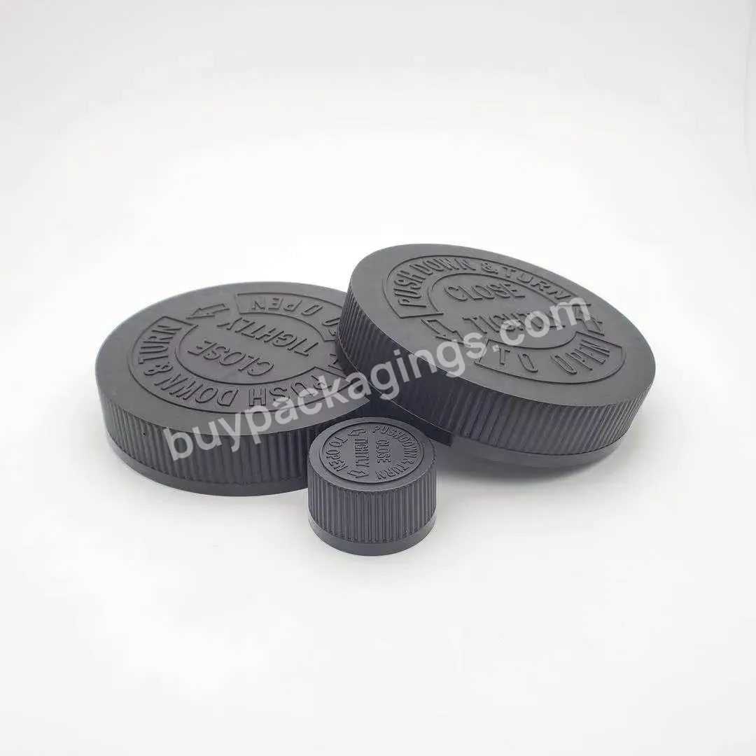 Factory Price 38mm 53mm 56mm 68mm 89mm Plastic Screw Lid Pill Bottle Cap Closure With Liner