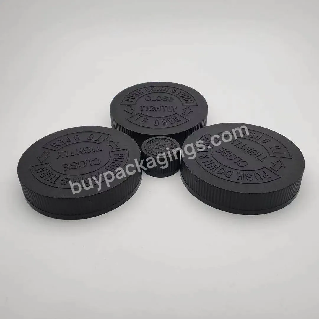 Factory Price 38mm 53mm 56mm 68mm 89mm Plastic Screw Lid Pill Bottle Cap Closure With Liner