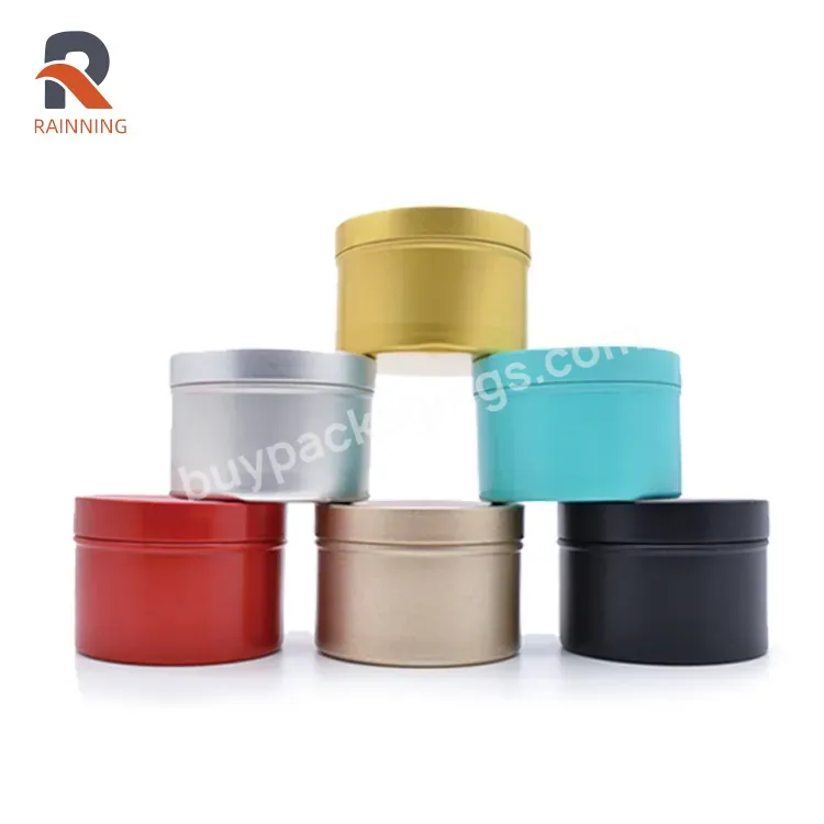 Factory Price 50g Various Color Metal Cosmetic Packaging Scented Candle Tins Container With Flip Lid