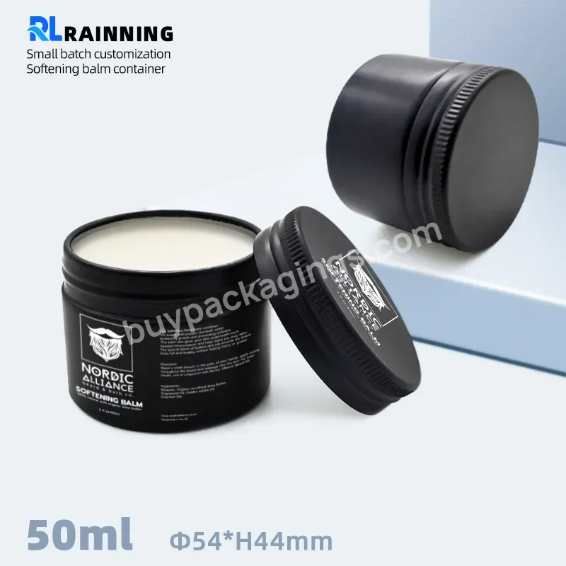 Factory Price 50ml/1.67oz Aluminum Black Candle Tin Candle Container