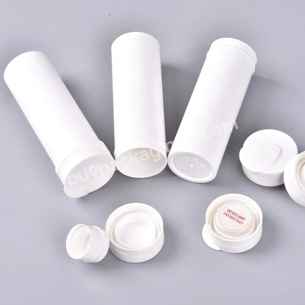 Factory Price 80ml Effervescent Tube Effervescent Tablet Bottle With Desiccant Flip Cover Pill Plastic Tube Packaging