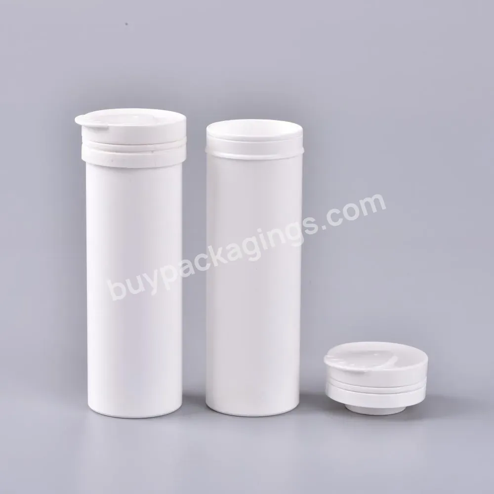 Factory Price 80ml Effervescent Tube Effervescent Tablet Bottle With Desiccant Flip Cover Pill Plastic Tube Packaging