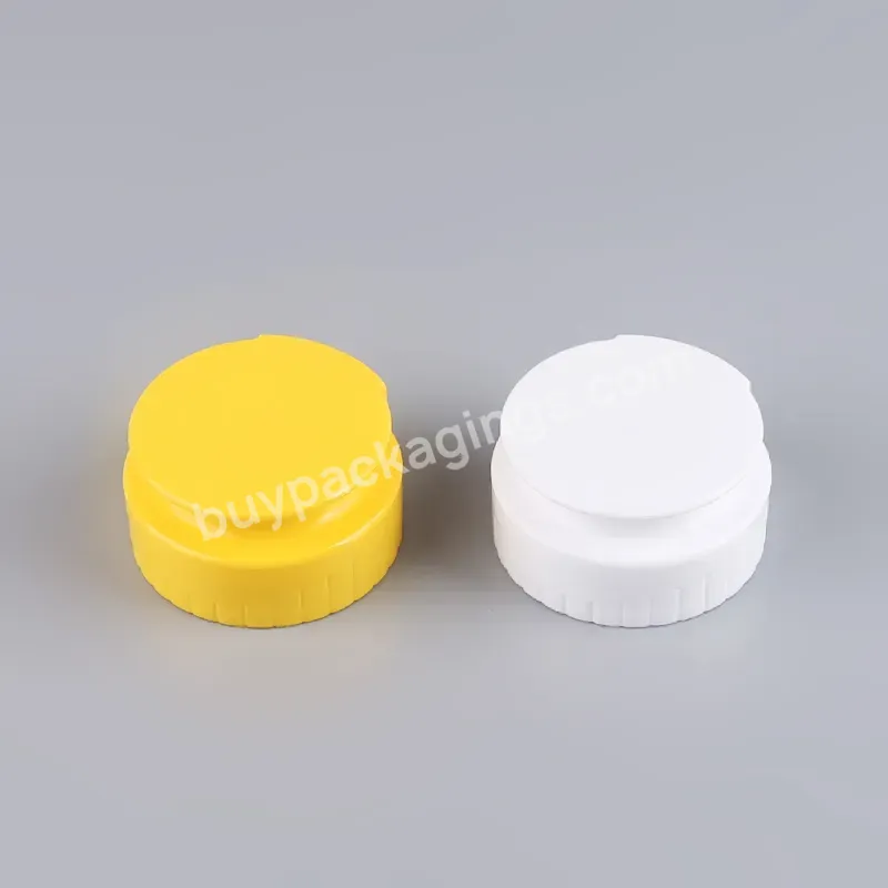 Factory Price Cosmetic Plastic Cup Screw Cover Flip Top Cap White 38mm Plastic Flip Top Cap