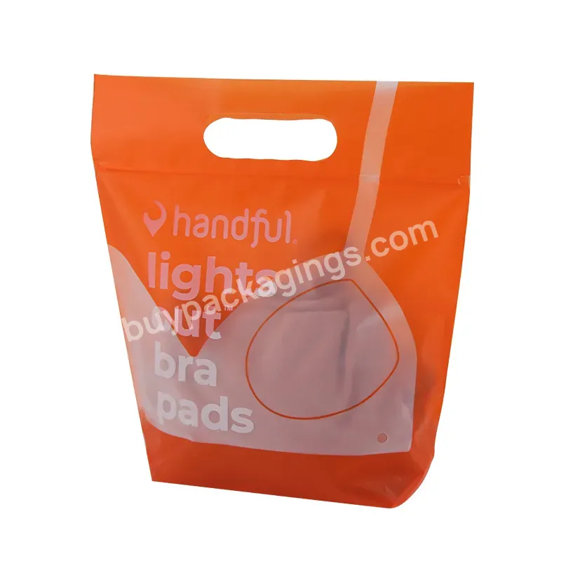 Factory Price Cpe T Shirt Zip Lock Clothing With Handle Printed Frosted Matte Zipper Handle Bag