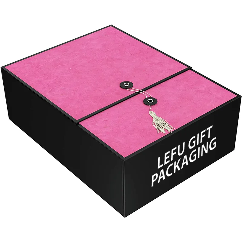 Factory price custom large pink gift closure cardboard foldable magnetic closure gift packing box