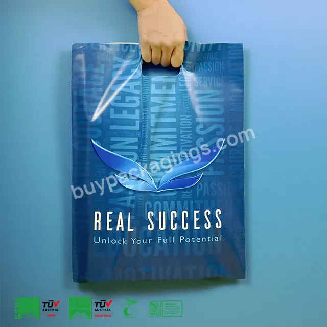 Factory Price Custom Logo Printed Ldpe Hdpe Plastic Biodegradable Die Cut Thank You Carrier Shopping Packaging Bags