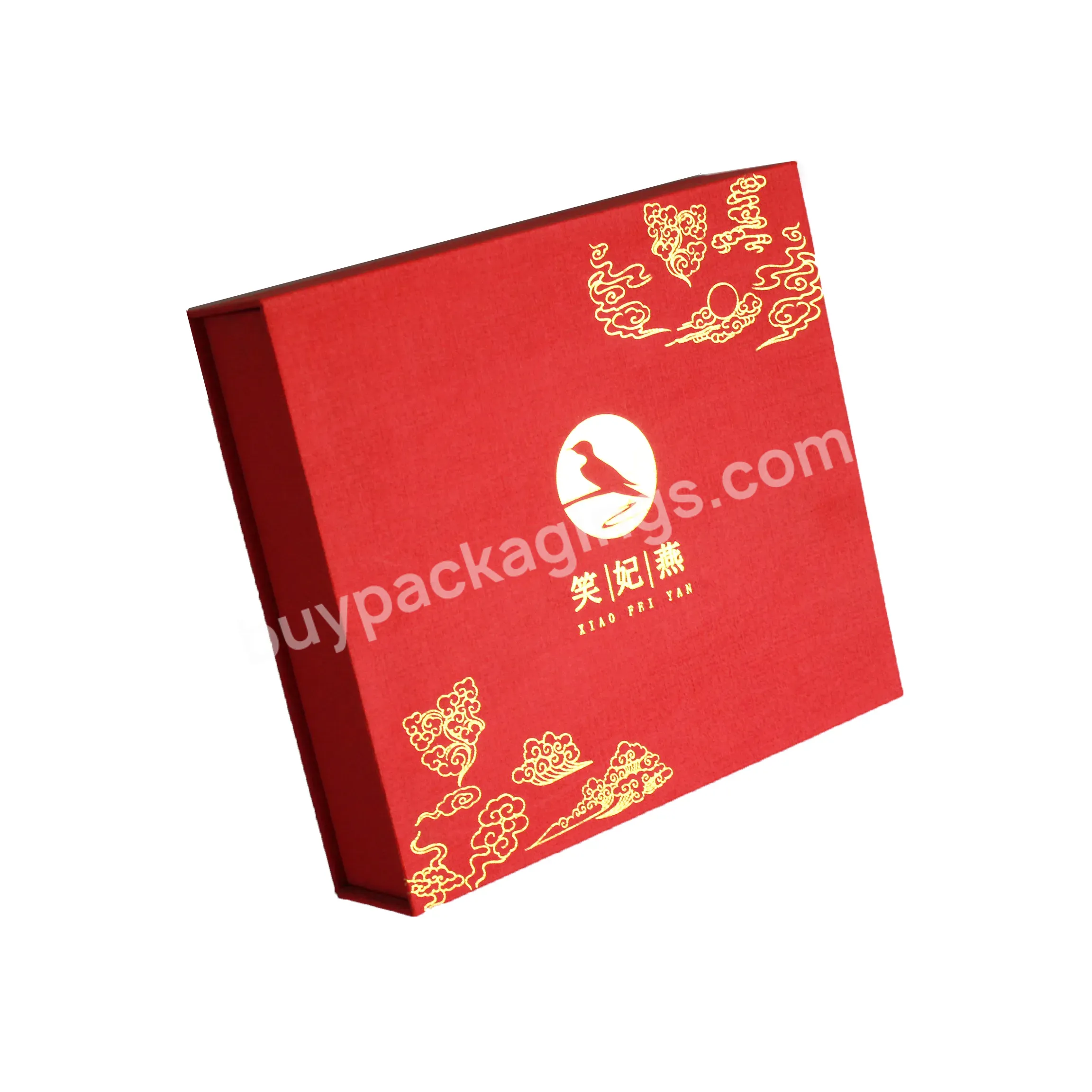 Factory Price Custom Logo Red Color Eva Insert Packaging Magnetic Gift Rigid Boxes With Magnet
